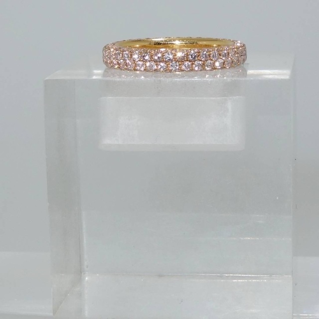Pierre Famille Fancy Pink Diamond Gold Eternity Band Ring